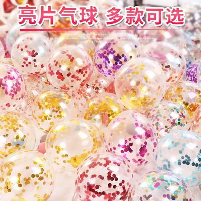 12 Inch Gold Transparent Sequined Balloon Birthday Wedding Decoration Wedding Room Party Wedding Scene Arrangement Balloon