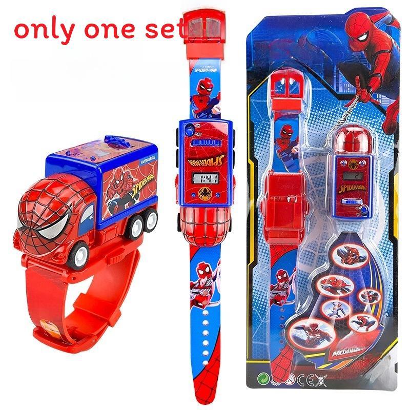 Spider Man Kids Projection Watch Electronic Toy With Time Display For Interactive Play Spider Man