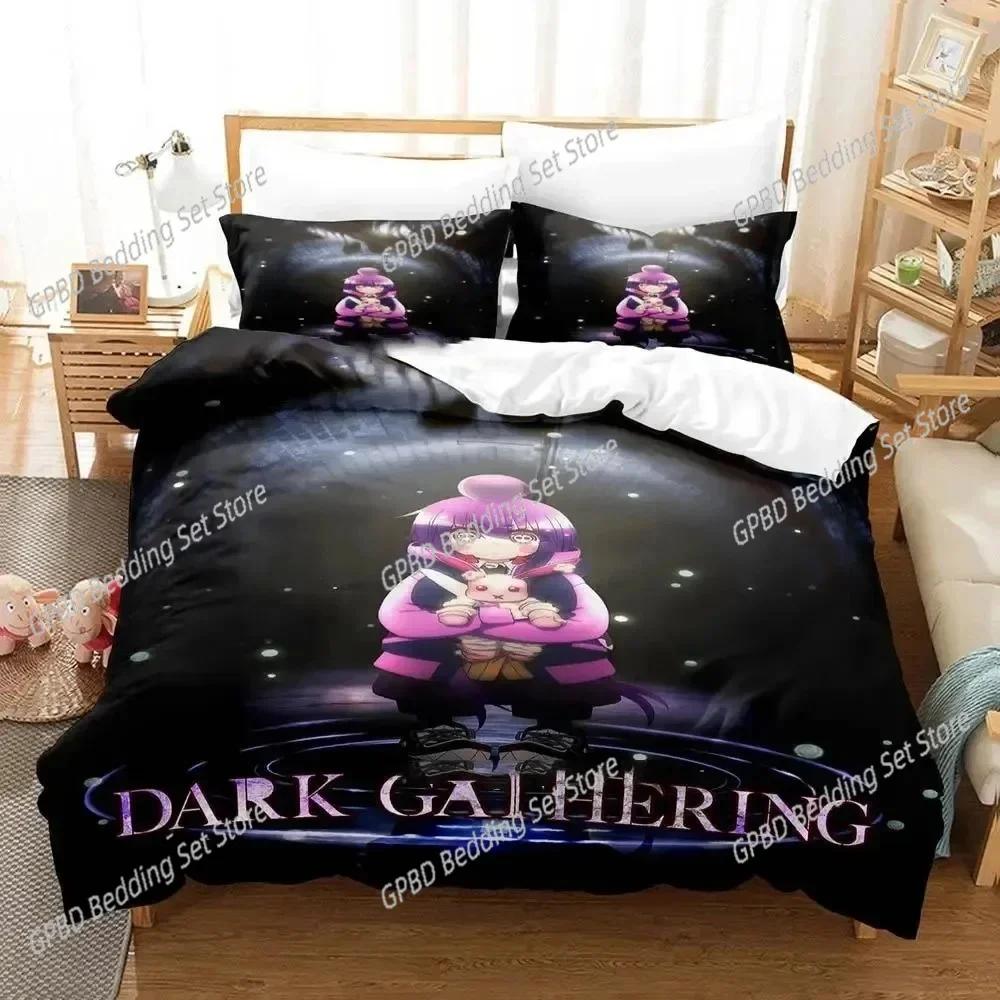 Anime Dark Gathering Bedding Set 3D Printed Suitable For Bedroom Duvet Cover Set With Pillowcases Kids Home Textile