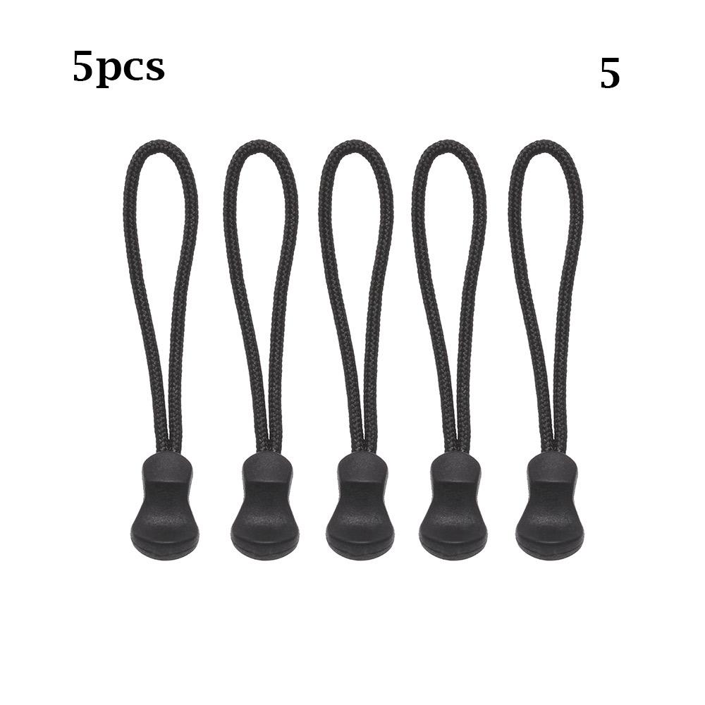 5Pcs Zipper Pull Puller End Fit Rope Tag Fixer Zip Cord Tab Replacement Clip Broken Buckle Bag Suitcase Tent Backpack Accessory