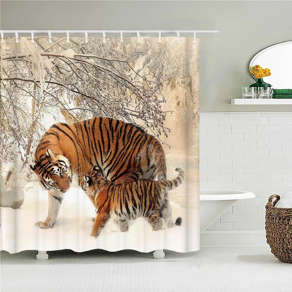 Cat  curtains bathroom  curtain Cute 3D fabric curtain with hooks funny waterproof shower curtain or Mat