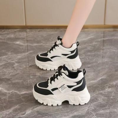 Inner Height Increase Small Autumn Thick Sole Height Increase Casual Dad Sneakers 22 New Models, Muffin