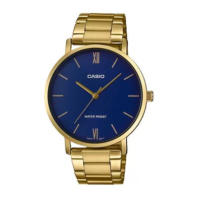 Analoge goldene Herrenuhr, Goldene analoge Herrenuhr, Casio