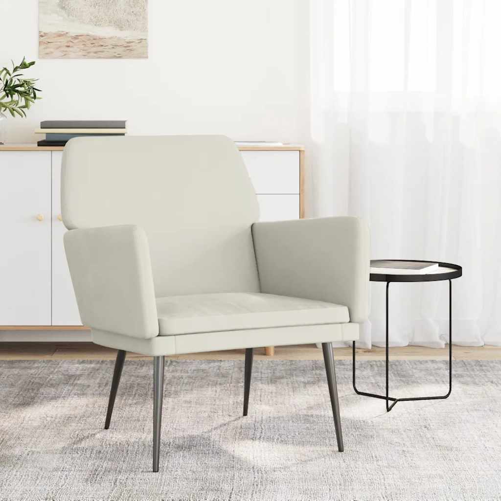 Cream Velvet Armchair 62 x 79 x 79 cm