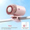 Car Clip Fan Umbrella Fan Waist Clip LED Display 199 Speeds 360° USB Rechargeable Desktop Cooling Fan For Camping Outdoor Sedan