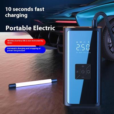 Electric Tire Pump Rechargeable Portable Car Inflator Pump Lcd Display Car Tire Inflator For Automobile Bicycle Ball