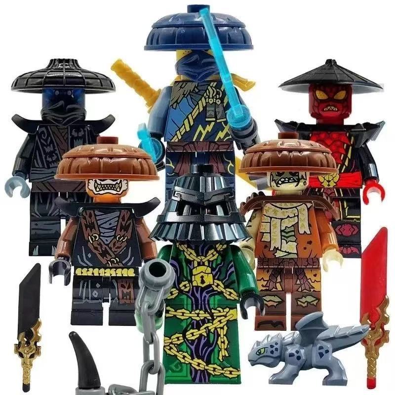 Ninja Hero Police Firefighter Minifigure Building Blocks Set, City World Educational Puzzle Bricks Toy for Boys Girls