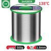 Environmentally Friendly Lead-Free Low-Temp Solder Wire, Rosin Flux Core, Tin Bismuth, Solid Core, Melts at 138°C, Sn42Bi58.