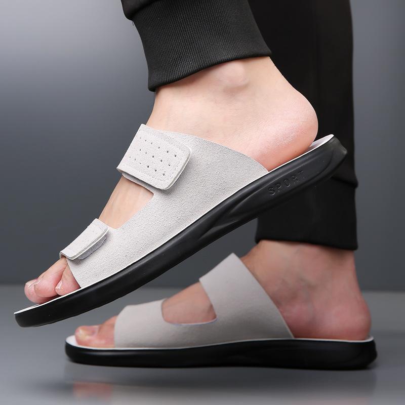 Fashion 2025New Men's Slippers Comfortable Soft Sole Cork Slippers for Men Summer Leisure Platform Sandals Designer Slides Large Size48