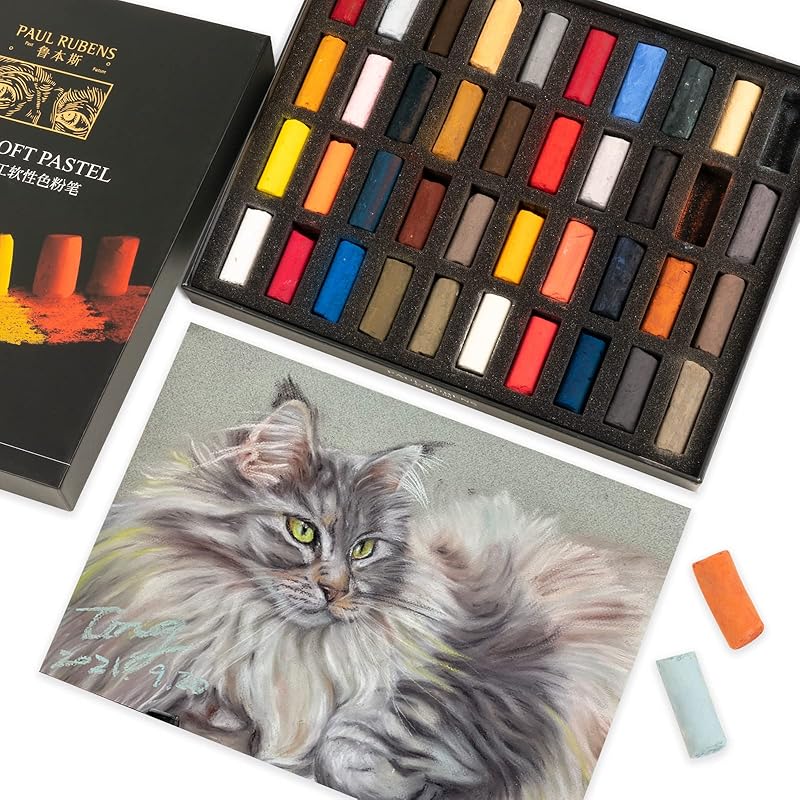 Профессиональные мягкие пастели Paul Rubens, 40 портретных цветов, меловые пастели, яркие, гладкие, с высокой адгезией, для живописи, рисования, смешивания, рукоделия, 40 Colors