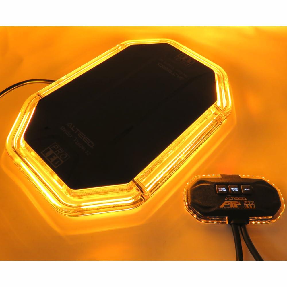 ALTEED COB Yellow LED Car Rotating Patrol Light with Mini Rotating Controller for Vehicles 12V/24V