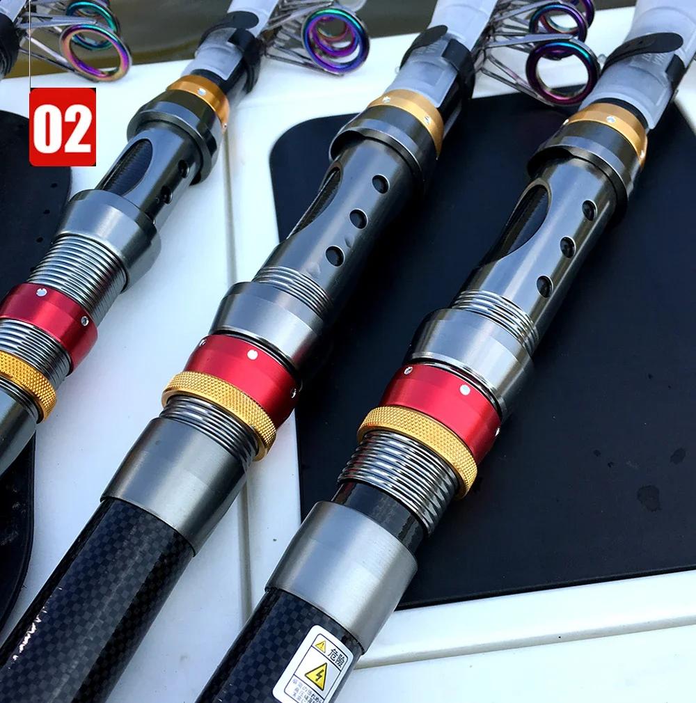 Carbon Fiber Telescopic Fishing Rod and Reel Combo Short Sea Rods Spinning FIshing Pole Superhard 1.8M 2.1M 2.4M 2.7M 3.0M 3.6M