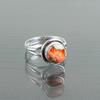 Orange Copper Turquoise Gemstone 925 Sterling Silver Jewelry Handmade Boho  Ring RR-11-39