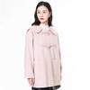 Maslan Solid Color Fashion Doll Collar Coat