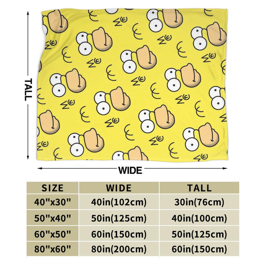 Homer The S-Simpsons Knitted Blanket Flannel Throw Blankets Airplane Travel Decoration Ultra-Soft Warm Bedsprea,