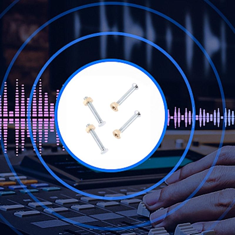 4Pcs 6mm Stainless Steel Screws Turntable Cartridge Mounting Panel Fixing Screws Cartridge Mounting Screws Replacement