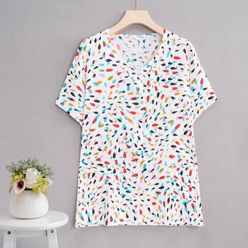Summer Top Women Cardigan Thin Short Sleeve Plus Size Women's Blouse Summer Loose Vintage Clothes