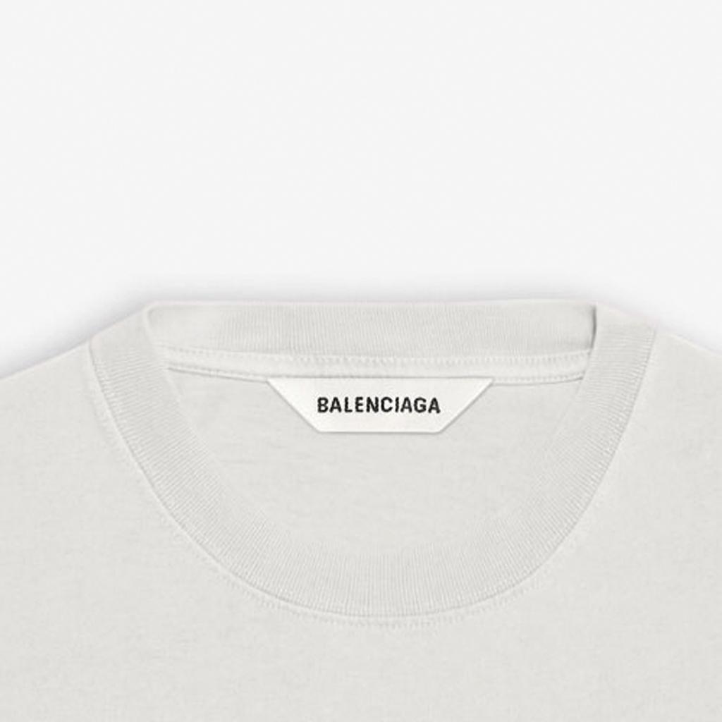 Balenciaga T Shirt Regular Fit Unisex Gray 612965TIV542984