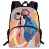 Anime Witch Hunter Group Men'S And Women'S Backpacks, Elementary School Students' Backpacks, Large-Capacity Printed Casual Backpacks
