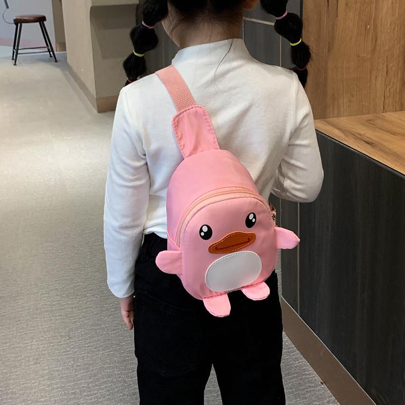 Cute Cartoon Duck Chest Bag For Children Versatile Mini Outdoor Travel Backpack