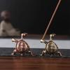 1/2pcs Mini Metal Turtle Shape Incense Stick Meditation Buddha Sandalwood Stick Holder Funny Animal Incense Holders Home Decor