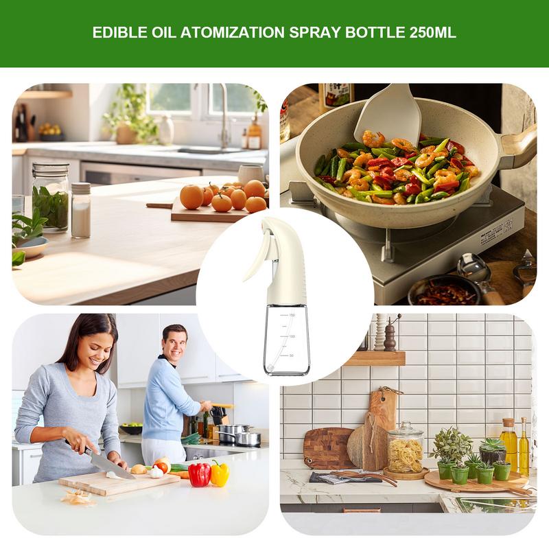 Oil Spray Bottle For Cooking 150ml Oil Spray Mister For Cooking Refillable Glass Sauce Container Kitchen Gadget For Air Fryer