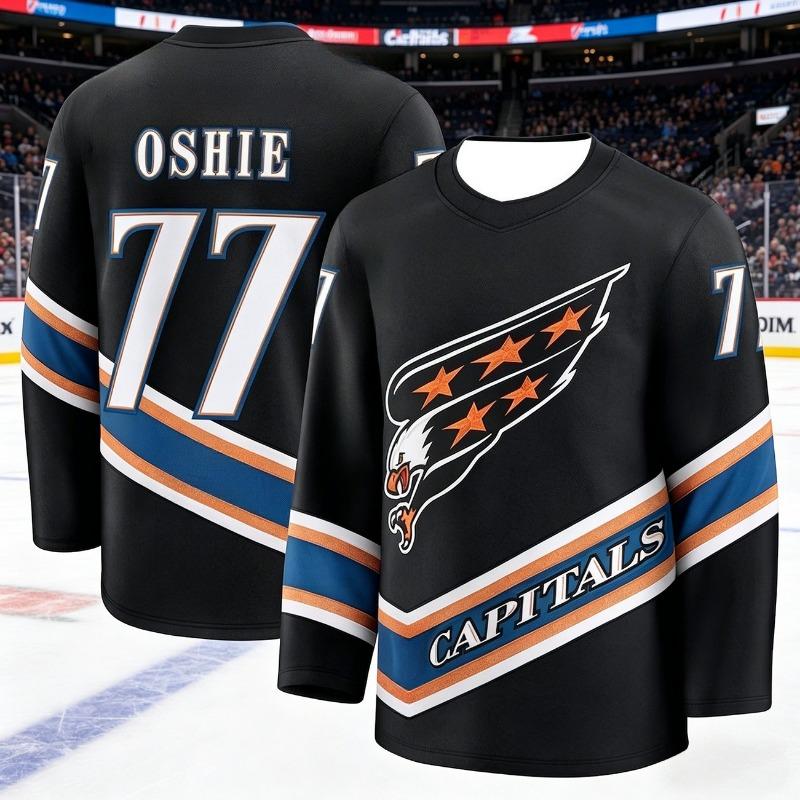 2026 Men's New Ice Hockey Training Shirt - Washington Limited Edition 3D Print - Breathable, Moisture-Wicking Long Sleeve Kids