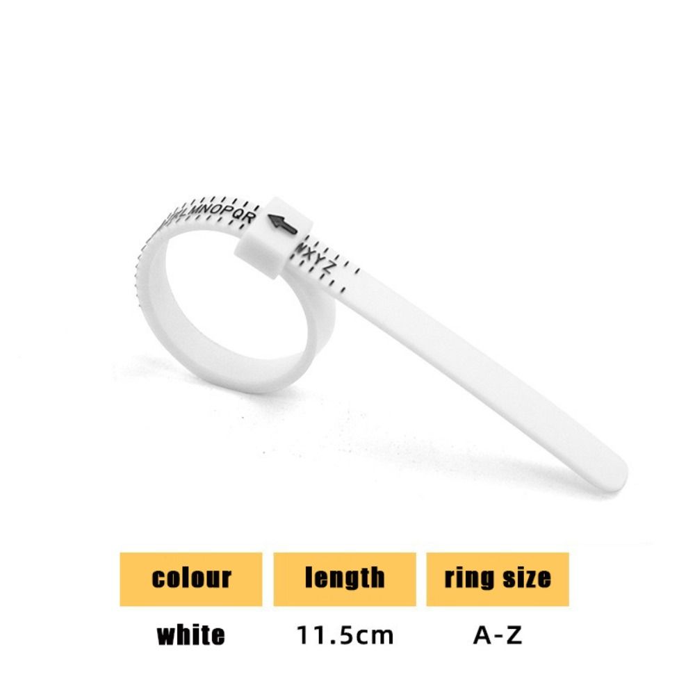 

Портативная измерительная лента для колец Простое управление Линейка для колец Измерительная лента для колец Ювелирная промышленность White-UK size