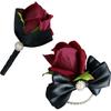 5Pcs Rose Wrist Corsages for Bride Bridesmaid Bridal Showers, Wedding Rose Boutonniere for Ceremony Anniversary Proms