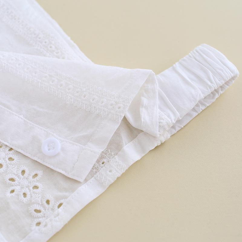 Baumwolle Falscher Kragen Damenhemd Vielseitiger Dekorativer Falscher Kragen Holzohrkante Falscher Kragen Weißes Hemd Falscher Kragen Damen B261