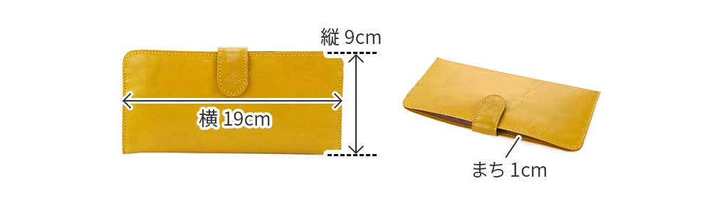 Framework Genuine Leather Long Wallet with Coin Gloss Purse, Gold, Women's, FW-42032-23