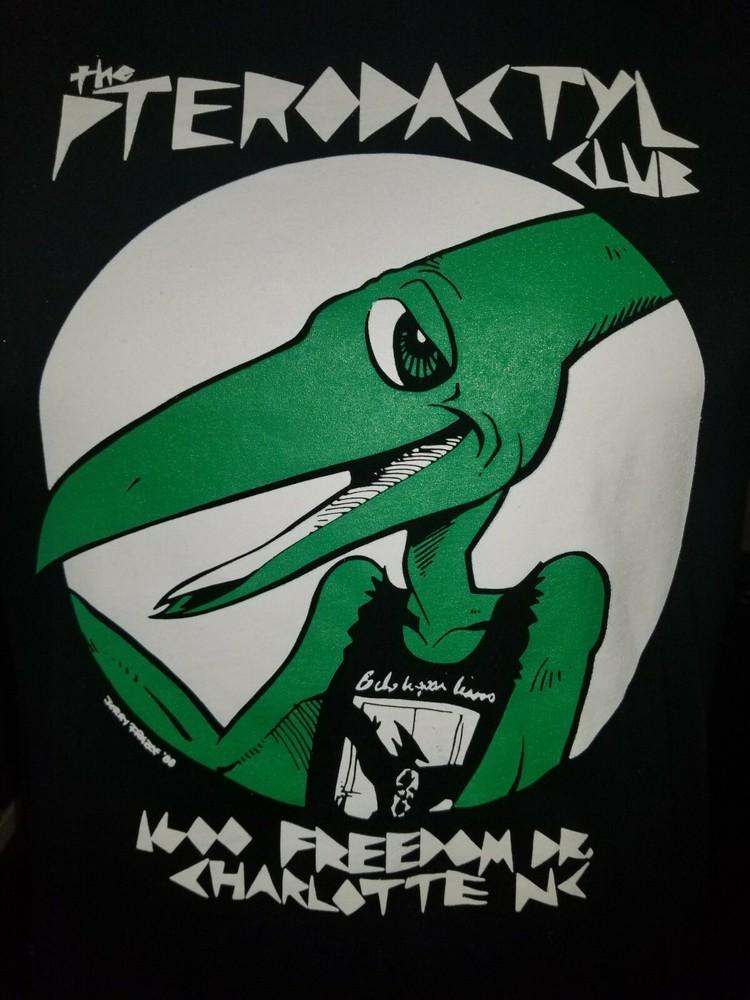 

Pterodactyl Club New Black T-shirt Original logo closed club in Charlotte NC Unisex T-Shirt M