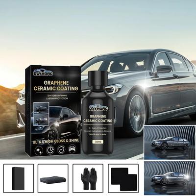 70ml Nano Keramikbeschichtung Graphen Fortschrittliche Technologie Super Hydrophob Wartungsflüssigkeit UV-Glanz Hydrophober Lackschutz