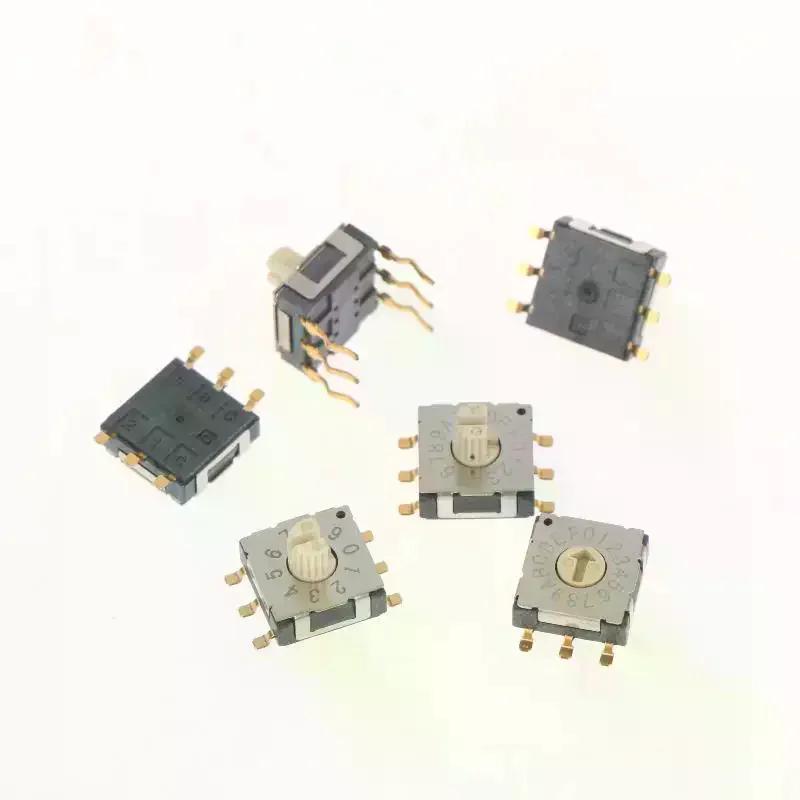 2Pcs Mini Encoder Rotary Encoder Switch BCD8421 Multi Gear Band Knob Switch SMD Band Switch