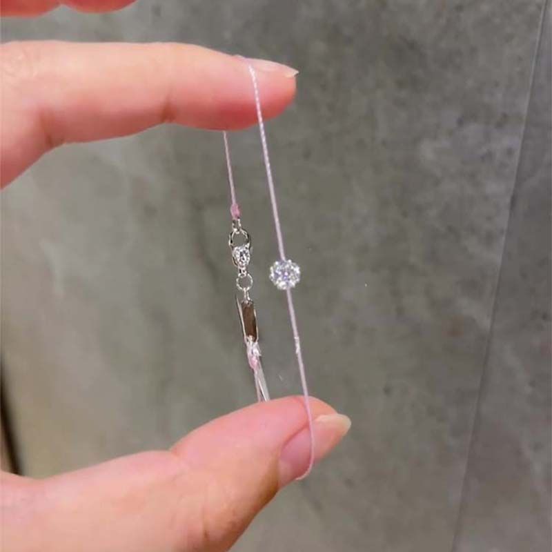 

Розовый Браслет с Мелкими Цветками Ультратонкий для Женщин Минималистичный Корейский Супер Сияющий Похожий на Циркон Легкая Роскошь Меньшинство Подружки-близнецы Ремешок для Ношения Peach Yao Yao hand rope [with exquisite gift box]]