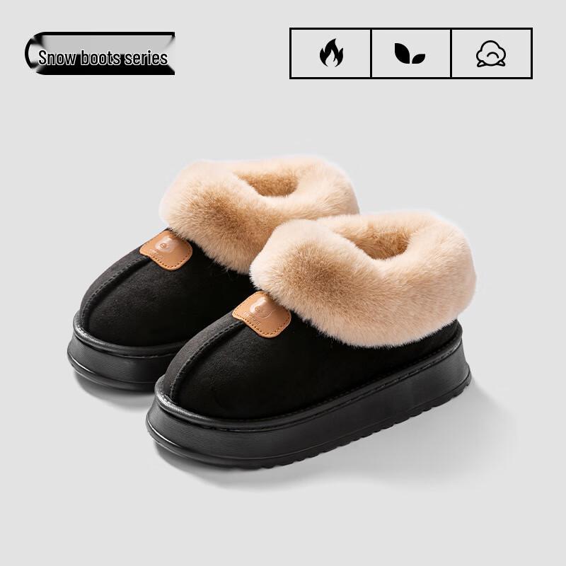 Women s Warm Closed-Heel Furry Slippers 37