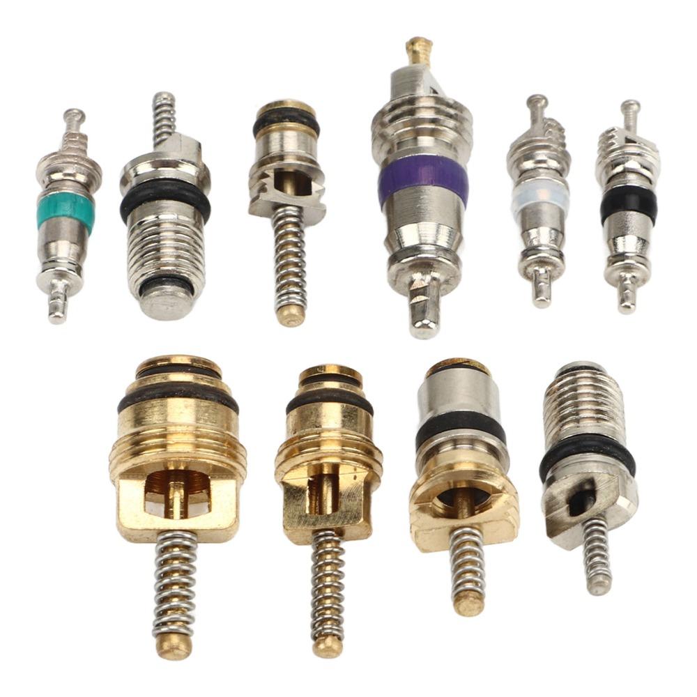 134PCS R134a Kit Car AC Valve Core Refrigeration Tire Valve Stem Cores  Maintenance Technician