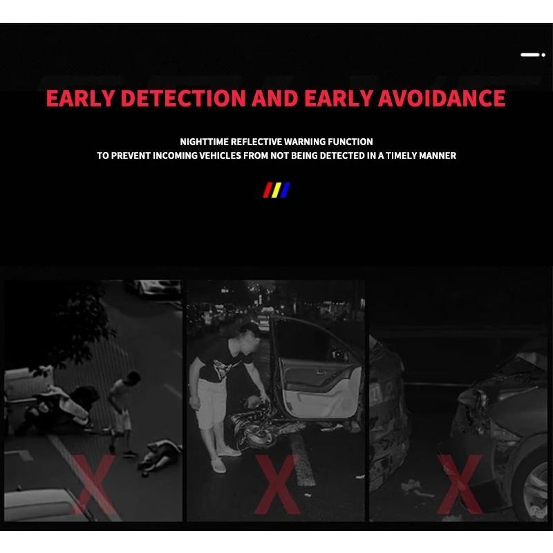 4PCS/set Car Reflective Safety Strip Stickers For Ford Fiesta Ranger Focus Kuga Mustang S-MAX Transit Mondeo Esco