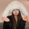 Faux Fur Plush Winter Hat Ear Protection Balaclava Cap Y2k Fashion Rabbit Ear Hat  Halloween Party