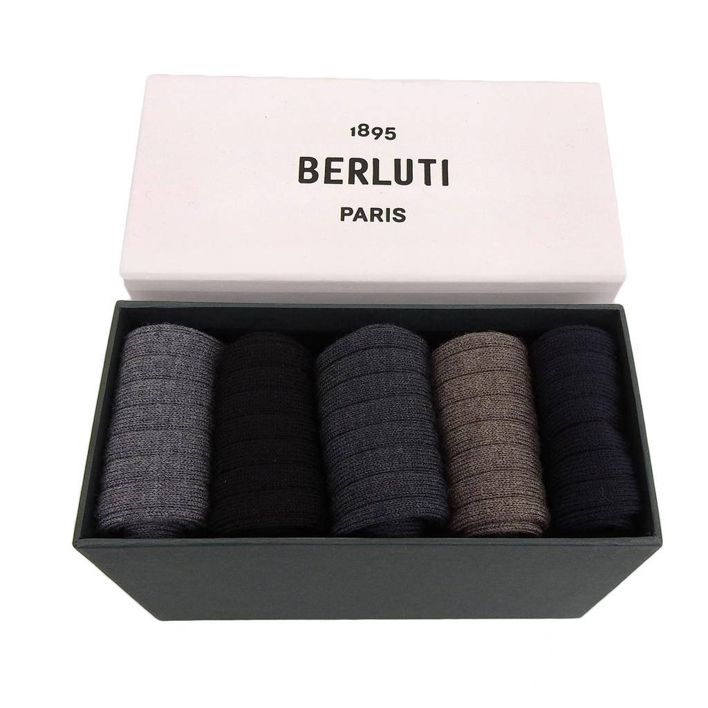 Pristine BERLUTI Other fashion goods Socks Black gray system wool mens Used