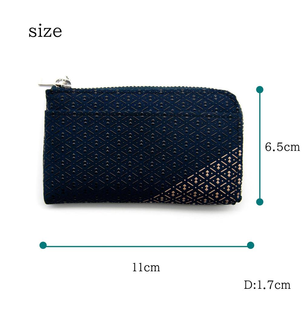 [Inden-ya] Inden-ya Inden Coin Purse, Ihori Gourd Design, Traditional Craft, Koshu Inden Deer Leather, Lacquer, Original Brand (No. 8213)