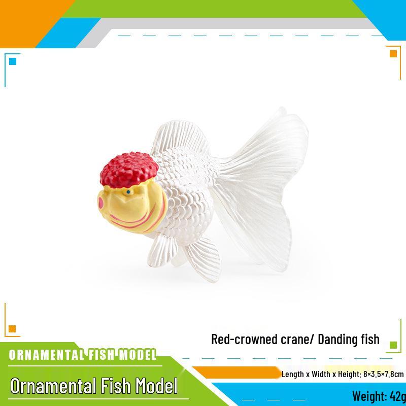 Ornamental Fish Model: Red-crowned Crane & Skygazer Dragon with Water-bubble Eye Shubunkin Goldfish Koi