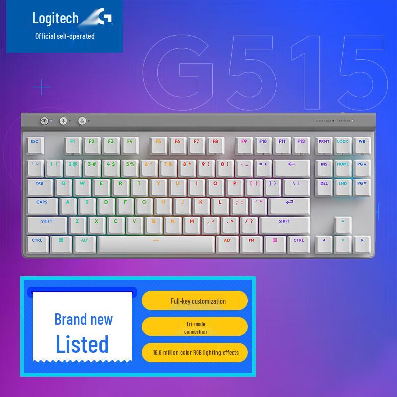 

Logitech G515 LIGHTSPEED TKL Low-Profile Wireless Gaming Keyboard