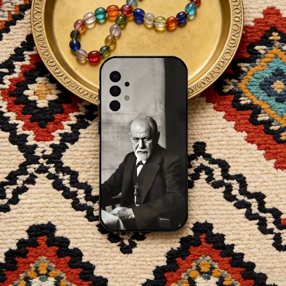 Psychoanalysis Sigmund Freud Phone Case For Samsung S25,24,23,22,30,21,10,9,Ultra,Plus,FE 5G Black Soft Case