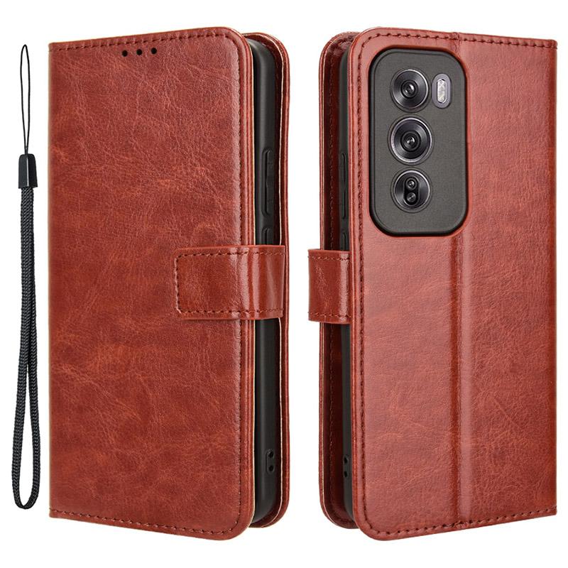 For Oppo Reno12 Pro 5G (Global) Wallet Case Crazy Horse Texture Leather Phone Cover