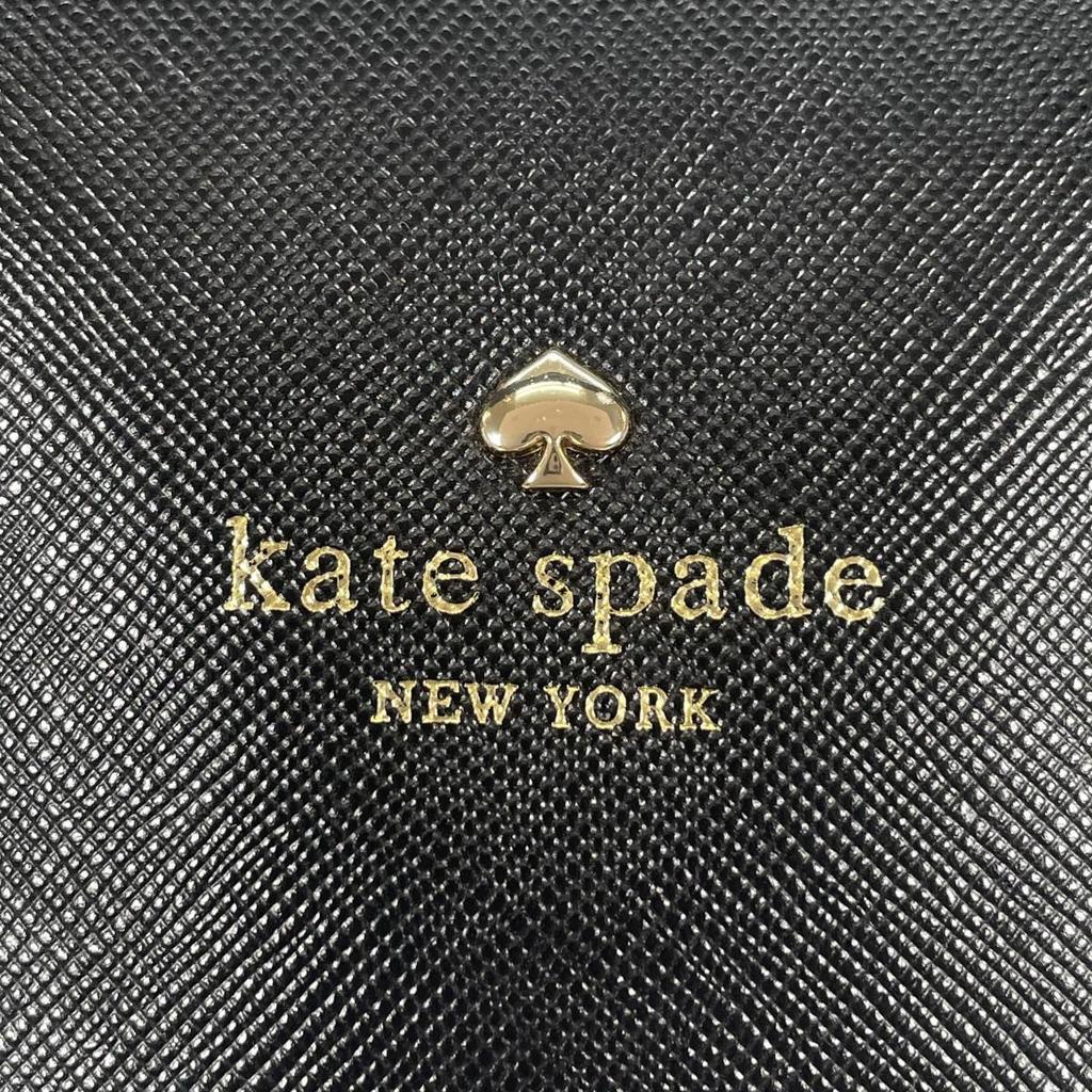 Kate Spade New York Safiano Handbag Leather Black Women Used