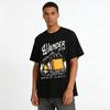 Outdoor Camping Campfire Tent Print Casual T-Shirt Pure Cotton T-shirt