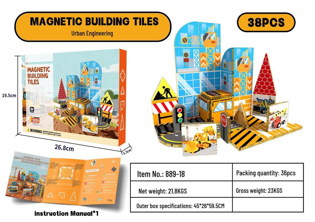 Magic Castle Magnetic Tiles: DIY Educational Building Blocks 