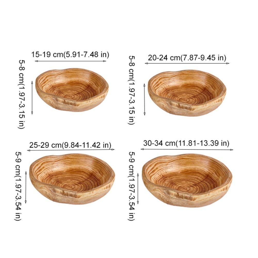 Natural Material Fruit Tray Polished Serving Bowl Creative Food Mixing Bowl  Vegetable