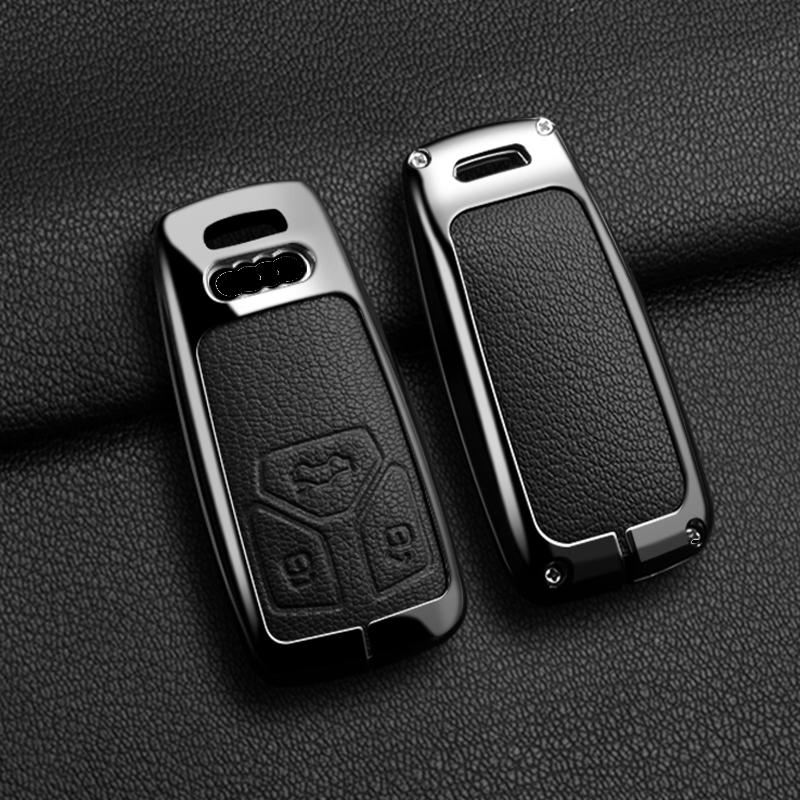 Husă Portchei din Aliaj de Zinc cu Piele pentru A5 A6 A7 A8 A4 RS3 RS4 SLINE Q3 Q5 Q7 Q8 B6 B7 B8, Decoratiuni Cheie, Carcasă